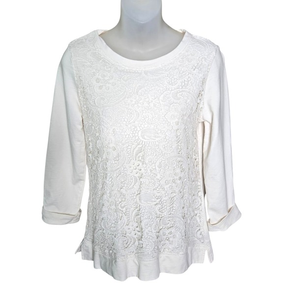 Lands' End Tops - Lands End Womens Romantic Lace Top Size XS Cottagecore Coquette Feminine Soft